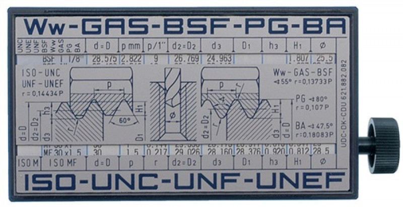 ISO-Gewindeanzeiger Filetor B.60mm T.30mm H.110mm PROMAT