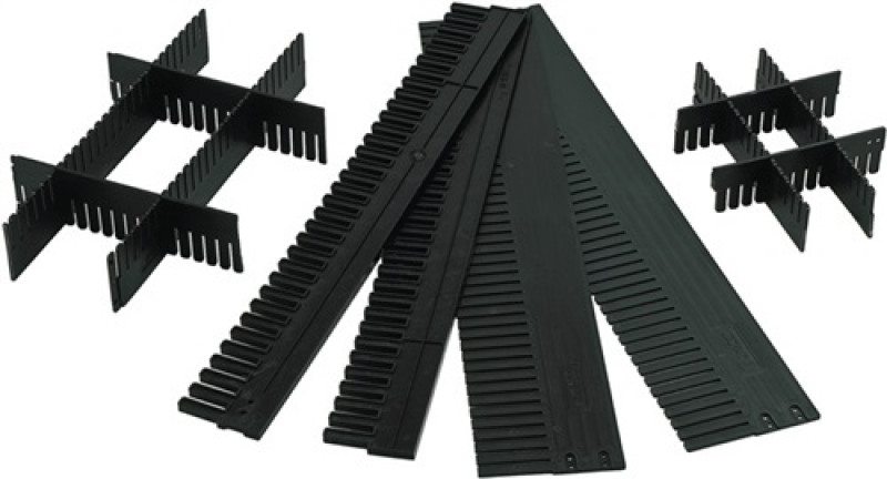 Unterteiler f.Transportstapelbehälter H.40mm PP anthrazit 10St./Karton LA-KA-PE Unterteiler f.Transportstapelbehälter H.40mm PP anthrazit 10St./Karton LA-KA-PE