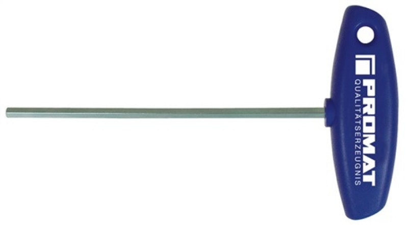 Schraubendreher 6KT CV. SW4mm L.200mm m.Quergriff/Ku.PROMAT glanzvernickelt Schraubendreher 6KT CV. SW4mm L.200mm m.Quergriff/Ku.PROMAT glanzvernickelt