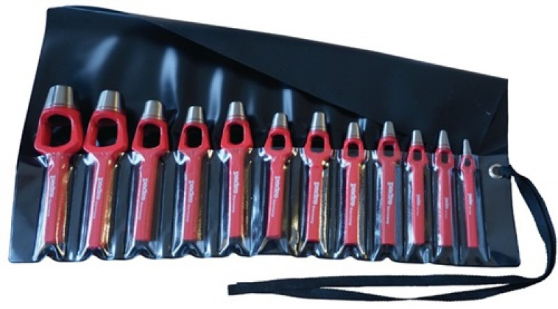 Henkellocheisensatz DIN 7200-A 12-tlg.Rolltasche Henkellocheisensatz DIN 7200-A 12-tlg.Rolltasche