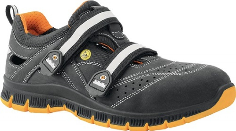 Sicherheitssandale Jalbreak SAS Gr.46 schwarz/orange Leder S1P SRC ESD EN 20345
