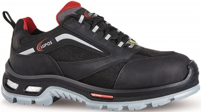 Sicherheitsschuh Petyr Gr.45 schwarz Leder m.Cordura® S3 SRC ESD EN20345 LUPOS