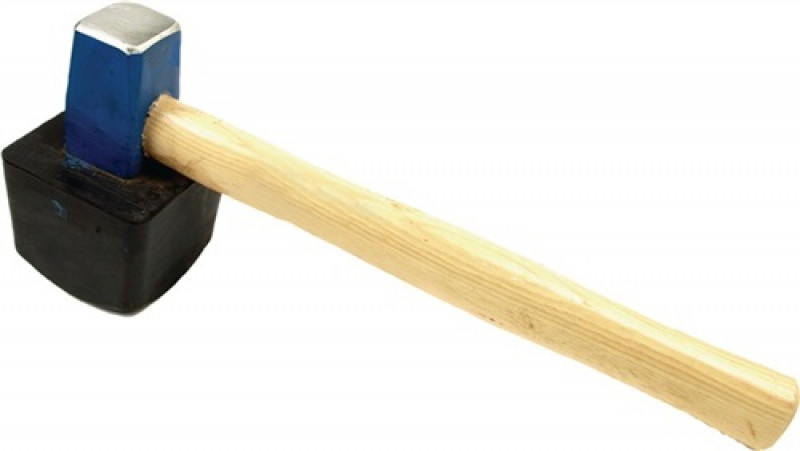 Plattenlegerhammer 1500g eck.(anvulkanisiert) Plattenlegerhammer 1500g eck.(anvulkanisiert)