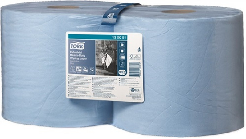 Putztuch TORK 130081 L340xB235ca.mm 3-lagig,bedruckt blau Rl.Tork Putztuch TORK 130081 L340xB235ca.mm 3-lagig,bedruckt blau Rl.Tork