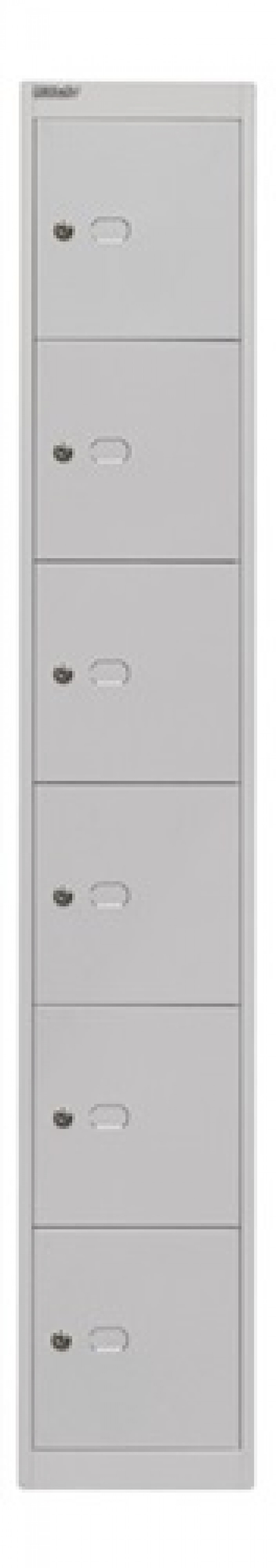 Bisley Garderobenschrank Office CLK186645 6Fächer lichtgrau