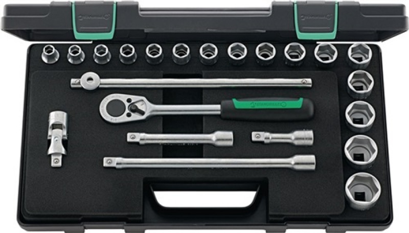 Steckschlüsselsatz 52/16/6 1/2 Zoll 22 tlg.SW 10-32 L.460mm CV STAHLWILLE Steckschlüsselsatz 52/16/6 1/2 Zoll 22 tlg.SW 10-32 L.460mm CV STAHLWILLE