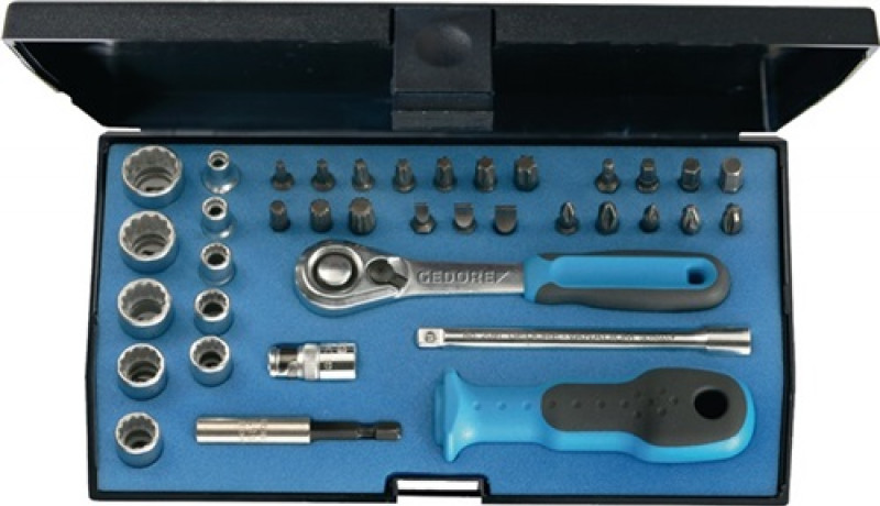 Steckschlüsselsatz CV. 37tlg. 4-13mm 1/4Zoll GEDORE f.4KT-Antrieb Steckschlüsselsatz CV. 37tlg. 4-13mm 1/4Zoll GEDORE f.4KT-Antrieb
