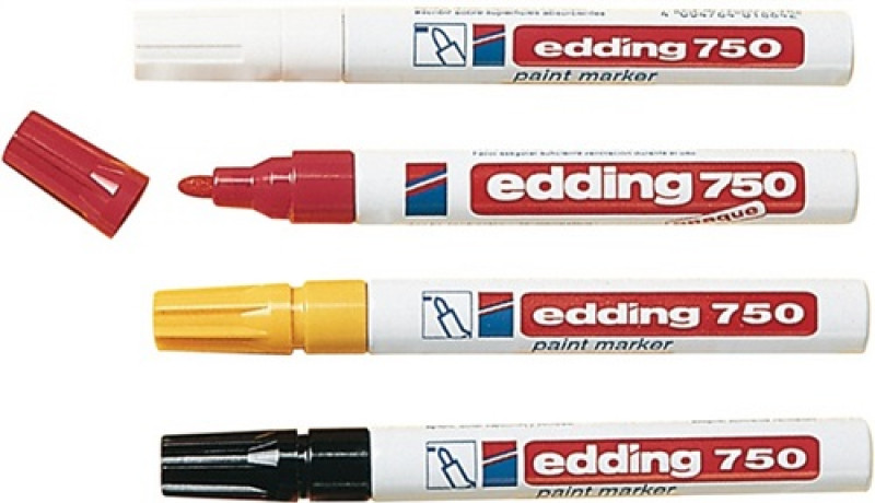 Lackmarker 750 rot Strich-B.2-4mm Rundspitze EDDING Lackmarker 750 rot Strich-B.2-4mm Rundspitze EDDING