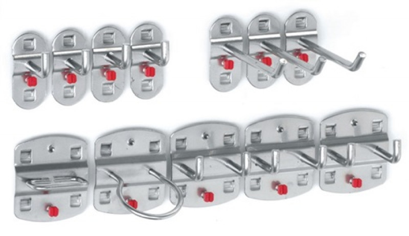 Werkzeughaltersortiment 12-tlg.ku.-besch.f.Lochplatten Werkzeughaltersortiment 12-tlg.ku.-besch.f.Lochplatten