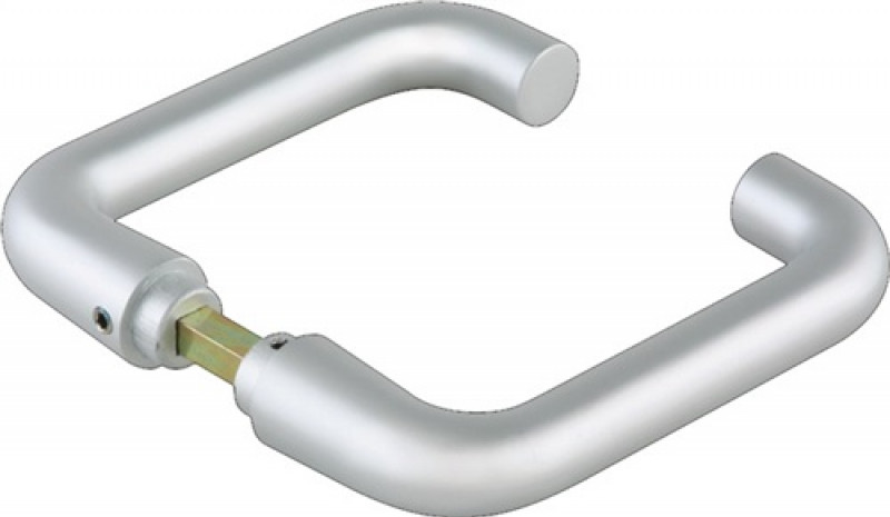 Glastürdrückerpaar Rundform LM Dark Niro f.Drückerführung VK 8mm Glastürdrückerpaar Rundform LM Dark Niro f.Drückerführung VK 8mm