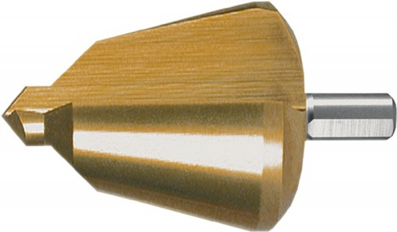 Blechschälbohrer Bohrber.40-61mm HSS TiN Gesamt-L.103mm Z.2 RUKO Blechschälbohrer Bohrber.40-61mm HSS TiN Gesamt-L.103mm Z.2 RUKO