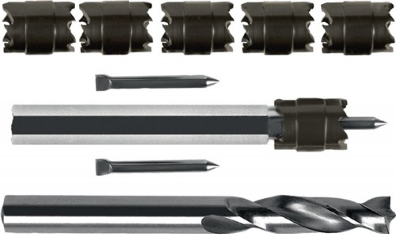 Schweißpunktfräsersatz D.10-8mm HSS-G/HSS-Co5 9 tlg. RUKO Schweißpunktfräsersatz D.10-8mm HSS-G/HSS-Co5 9 tlg. RUKO