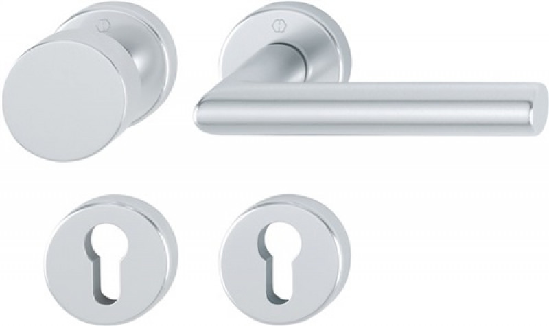 Rosettengrt.Ams.58/42KV/42KVS/1400 Alu.F1 rd.PZ DIN L/R fl.D/K HOPPE Rosettengrt.Ams.58/42KV/42KVS/1400 Alu.F1 rd.PZ DIN L/R fl.D/K HOPPE