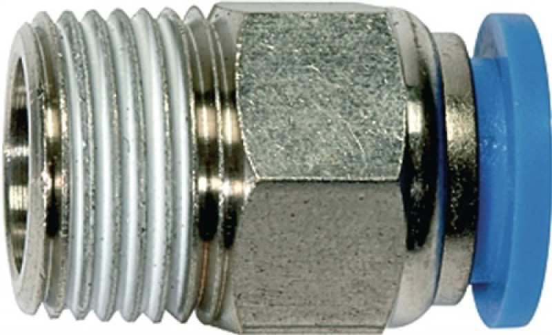 Gerader Einschraubsteckverschraubung R 1/2 Zoll 20,95mm Schlauch-Außen-D. 10mm Gerader Einschraubsteckverschraubung R 1/2 Zoll 20,95mm Schlauch-Außen-D. 10mm