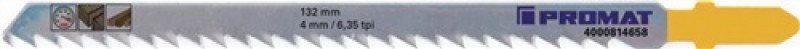 Stichsägeblatt L.105mm WS Zahnt.4mm f.Hölzer PROMAT extra lang 5St./VE Stichsägeblatt L.105mm WS Zahnt.4mm f.Hölzer PROMAT extra lang 5St./VE