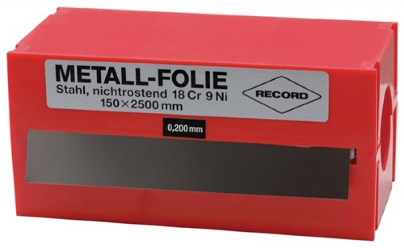 Metallfolie D.0,300mm VA 1.4301 L.2500mm B.150mm Metallfolie D.0,300mm VA 1.4301 L.2500mm B.150mm