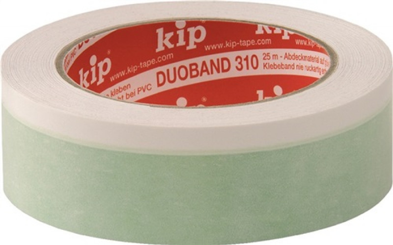 Doppelseitiges Klebeband Duoband 310 L.25m B.25mm grün/weiß Rl.KIP Doppelseitiges Klebeband Duoband 310 L.25m B.25mm grün/weiß Rl.KIP