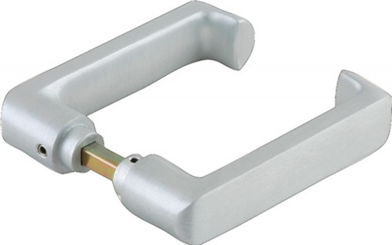 Glastürdrückerpaar RONDO LM silber elox.f.Drückerführung VK 8mm Glastürdrückerpaar RONDO LM silber elox.f.Drückerführung VK 8mm