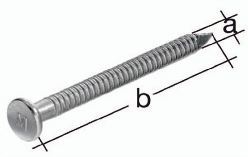 Ankernagel DIN 1052 D4x40mm STA roh verz.bauaufsichtlich zugelassen Großpack GAH Ankernagel DIN 1052 D4x40mm STA roh verz.bauaufsichtlich zugelassen Großpack GAH