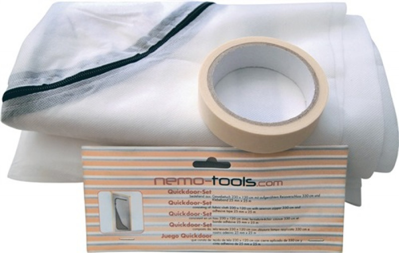 Staubschutztür 1 Tuch/1 Rl.Klebeband Tuch 2,3x1,2 m/Band 25 mx50mm QUICKDOOR Staubschutztür 1 Tuch/1 Rl.Klebeband Tuch 2,3x1,2 m/Band 25 mx50mm QUICKDOOR