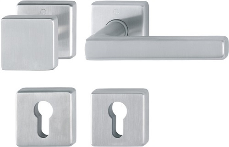 Rosettengrt.Dallas E43L/52KV/52KVS/1643Z VA F69 eck.PZ DIN L/R fl.D/K HOPPE Rosettengrt.Dallas E43L/52KV/52KVS/1643Z VA F69 eck.PZ DIN L/R fl.D/K HOPPE