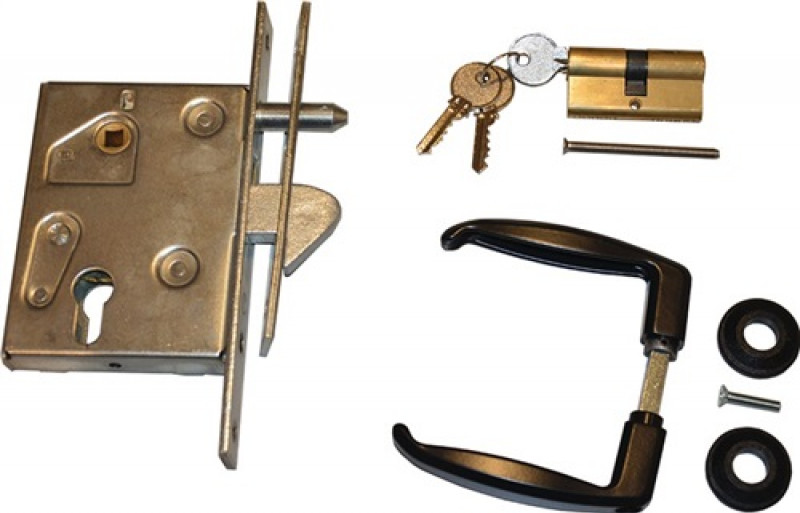 Schiebetürschloss-Set PZW PZW 25/60/72/8mm verz.ktg.Stulpl.210mm Schiebetürschloss-Set PZW PZW 25/60/72/8mm verz.ktg.Stulpl.210mm