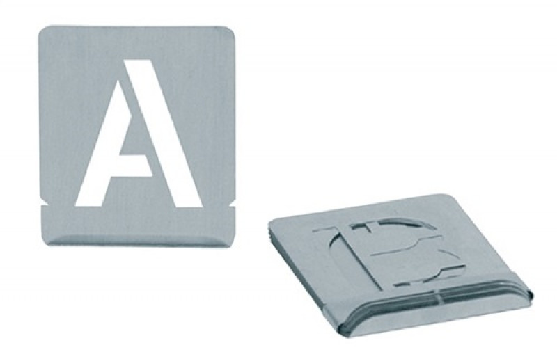 Signierschablonensatz Schrift-H.100mm A-Z Blockschrift Signierschablonensatz Schrift-H.100mm A-Z Blockschrift