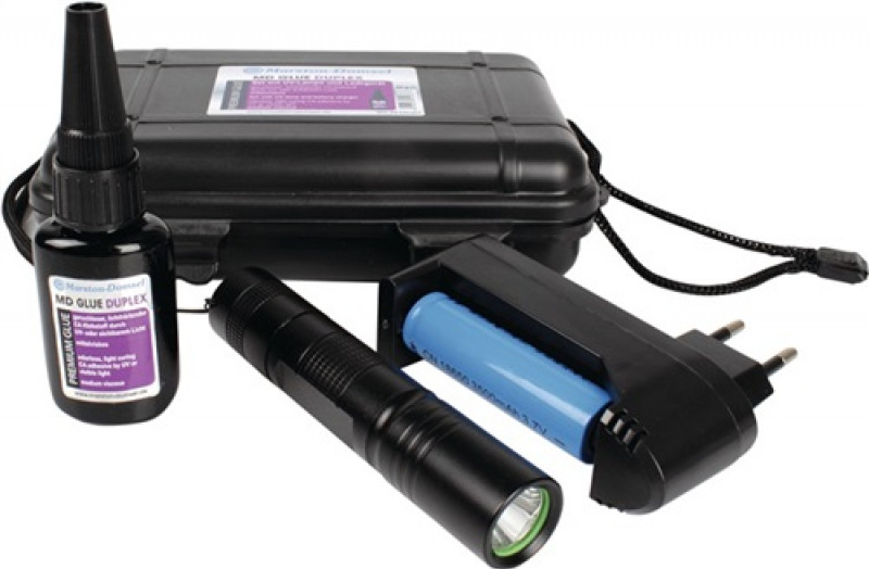 Schnellklebstoff Duplex 20g Klebstoff+UV Leuchte u.Ladegerät Tube