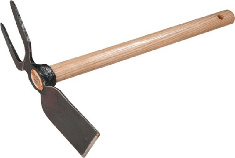 Kleinhäckchen Breitblatt+2 Zinken geschmiedet,m.Kurzstiel 45cm m.Aufhängebohrung Kleinhäckchen Breitblatt+2 Zinken geschmiedet,m.Kurzstiel 45cm m.Aufhängebohrung