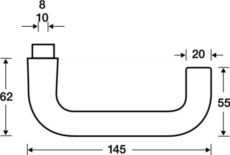 Türdrückerlochteil 10 1070 VA 6204 8mm DIN L/R FSB Türdrückerlochteil 10 1070 VA 6204 8mm DIN L/R FSB
