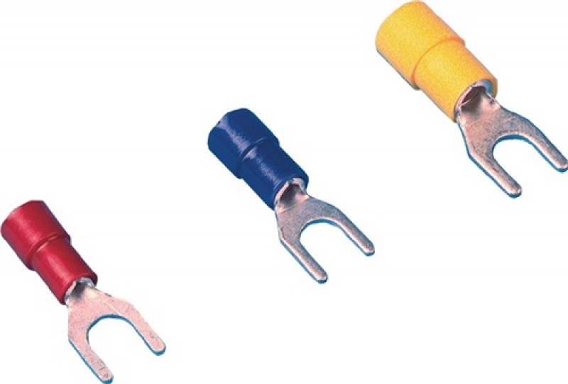 Gabelkabelschuh Q.1,5-2,5 mm² Flanschloch M5 blau 100St./Btl. Gabelkabelschuh Q.1,5-2,5 mm² Flanschloch M5 blau 100St./Btl.