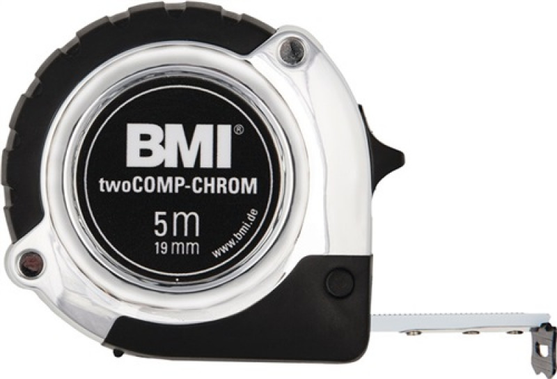 Taschenrollbandmaß chrom L.8m Band-B.25mm mm/cm EG II Ku.Automatic BMI Taschenrollbandmaß chrom L.8m Band-B.25mm mm/cm EG II Ku.Automatic BMI
