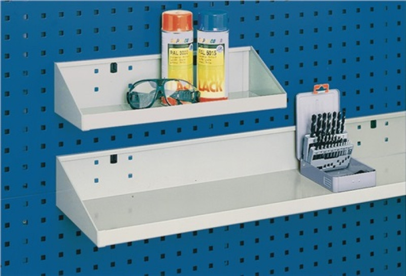 Ablageboden B450xT250xH105/30mm lichtgrau f.Lochplatten BOTT Ablageboden B450xT250xH105/30mm lichtgrau f.Lochplatten BOTT