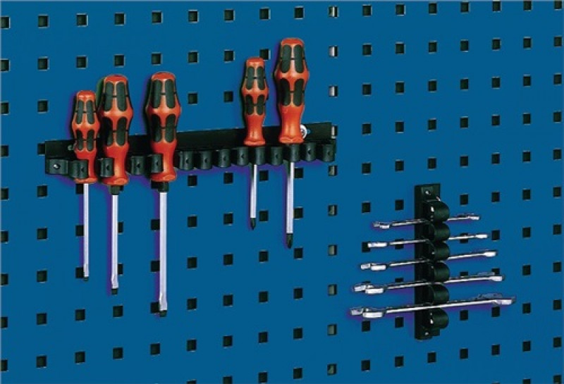 Klemmhalter B.300mm Anz.Aufnahmen 13 f.Lochplatten 3St./Btl.BOTT Klemmhalter B.300mm Anz.Aufnahmen 13 f.Lochplatten 3St./Btl.BOTT