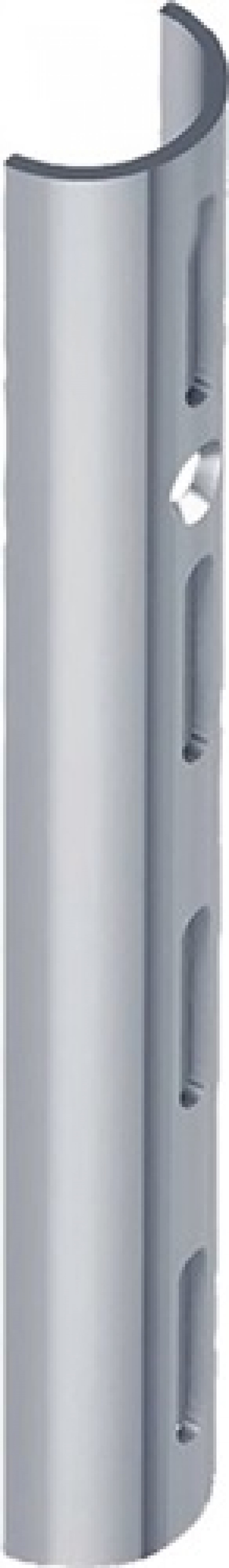 Halbrundschiene L.1500mm weißaluminium STA einreihige Lochung DIY Element System