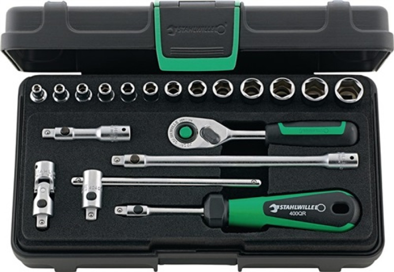 Steckschlüsselsatz 40 1/4Zoll 20tlg.SW 3,5-14QR L. 230mm CV STAHLWILLE Steckschlüsselsatz 40 1/4Zoll 20tlg.SW 3,5-14QR L. 230mm CV STAHLWILLE