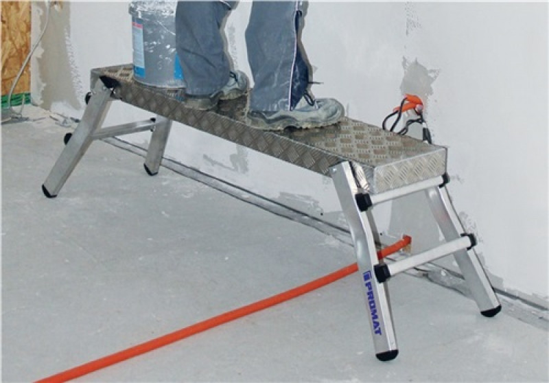 Arbeitsplattform Alu.2 Stufen klappbar Plattform Alu-Warzenblech B1300xT290mm Arbeitsplattform Alu.2 Stufen klappbar Plattform Alu-Warzenblech B1300xT290mm