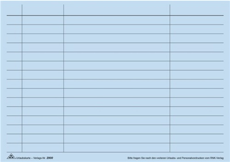 RNK Urlaubskarte 2017 RN2900/1710 DIN A5 10 St./Pack.