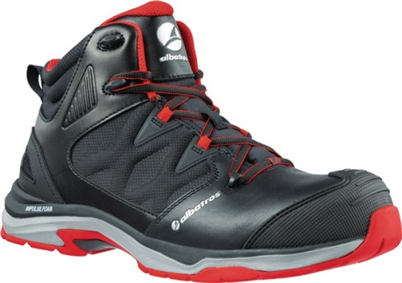 Sicherheitsstiefel ULTRATRAIL BLACK MID Gr.47 schwarz/rot Leder
