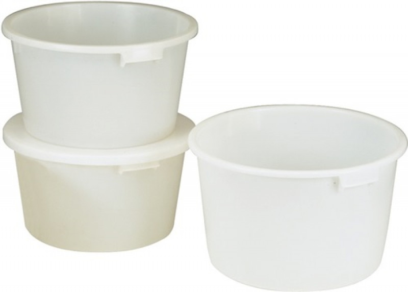 Bottich 65l HD-Polyethylen natur m.Griffmulden D.590mm H.330mm CRAEMER Bottich 65l HD-Polyethylen natur m.Griffmulden D.590mm H.330mm CRAEMER