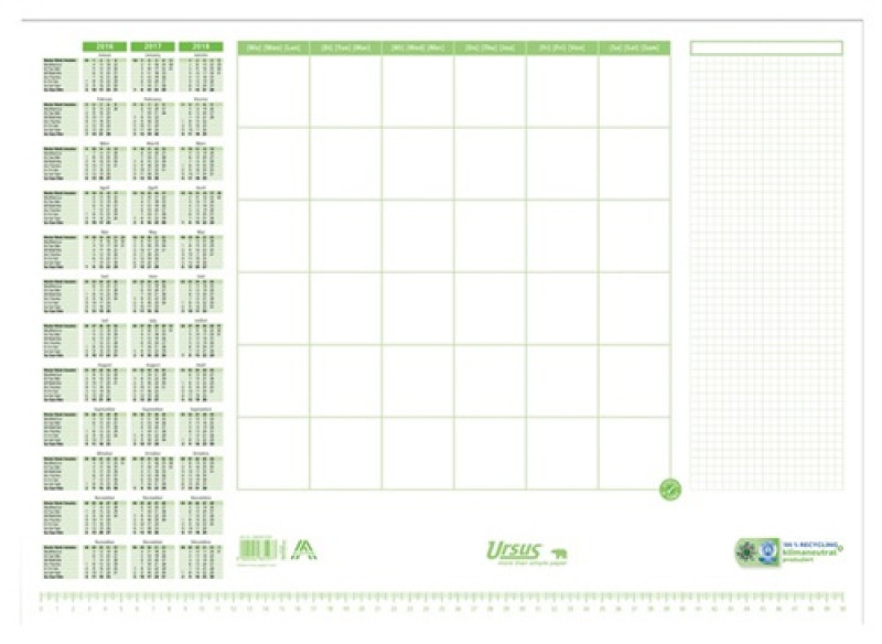 Ursus Schreibunterlage 36447000 52,5x37,5cm 70g Papier weiß 30Bl. Ursus Schreibunterlage 36447000 52,5x37,5cm 70g Papier weiß 30Bl.