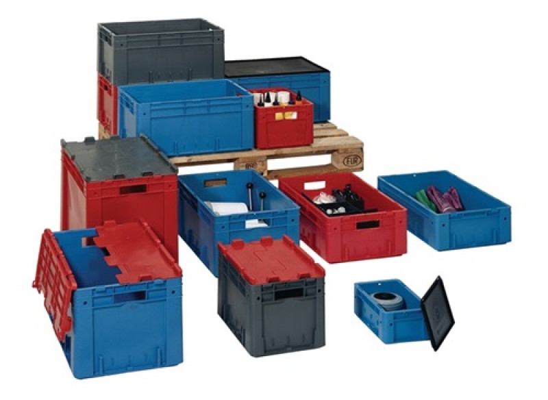 Transportbehälter L300xB200xH120mm blau PP Schwerlast Seitenwände geschl. Transportbehälter L300xB200xH120mm blau PP Schwerlast Seitenwände geschl.