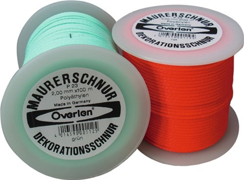 Maurerschnur L.100m D.2mm 35 kg PE grün Maurerschnur L.100m D.2mm 35 kg PE grün