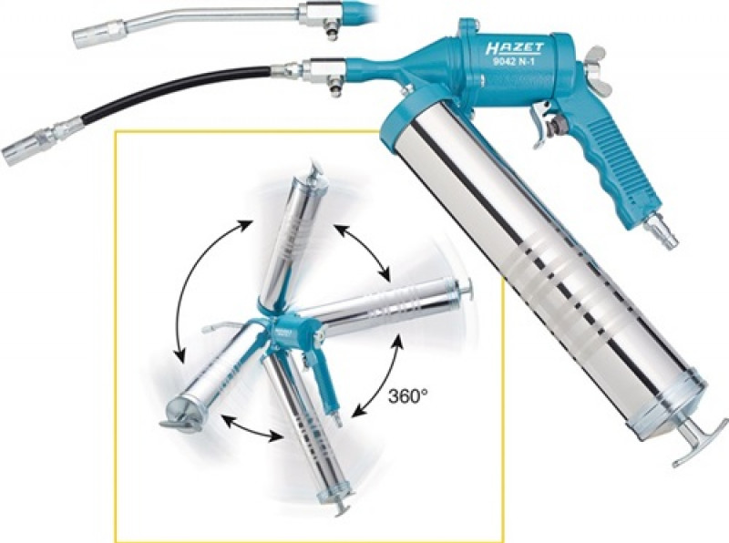 Druckluftfettpresse 9042N-1 230l/min 400 ml 6,3bar HAZET