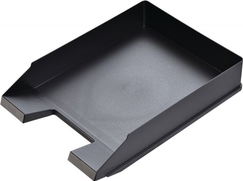 Briefablage f.DIN A4-C4 Ku.schwarz H67xB245xT347mm m.Greifzone u.Schriftfeld Briefablage f.DIN A4-C4 Ku.schwarz H67xB245xT347mm m.Greifzone u.Schriftfeld