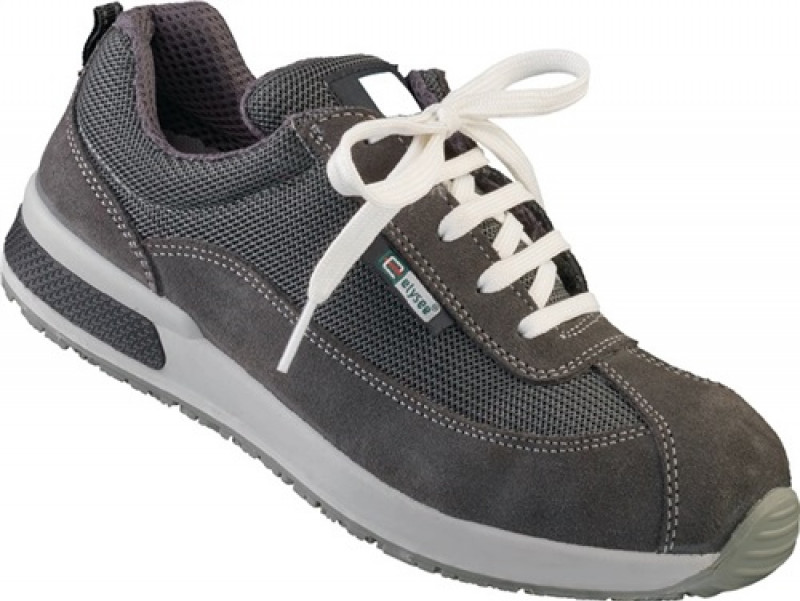 Damensicherheitsschuh Sandra Gr. 40 grau,weiß abg. Leder S1P SRC EN20345