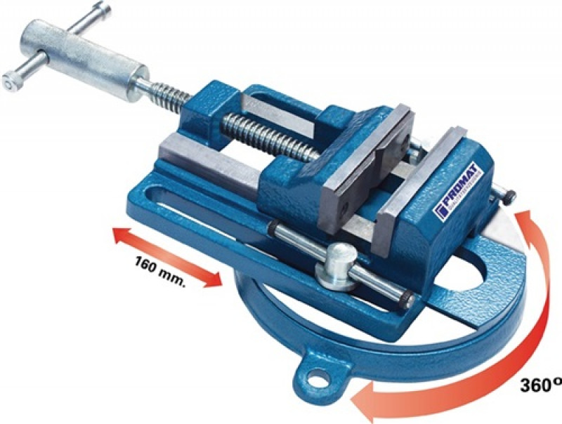 Maschinenschraubst. Backen-B.100 mm Spann-W.100 mm 360Grad drehbar PROMAT Maschinenschraubst. Backen-B.100 mm Spann-W.100 mm 360Grad drehbar PROMAT