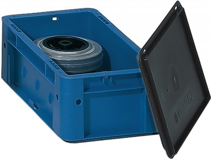 Auflagedeckel L300xB200mm schwarz PP f.Transportstapelkasten 4St./Karton Auflagedeckel L300xB200mm schwarz PP f.Transportstapelkasten 4St./Karton