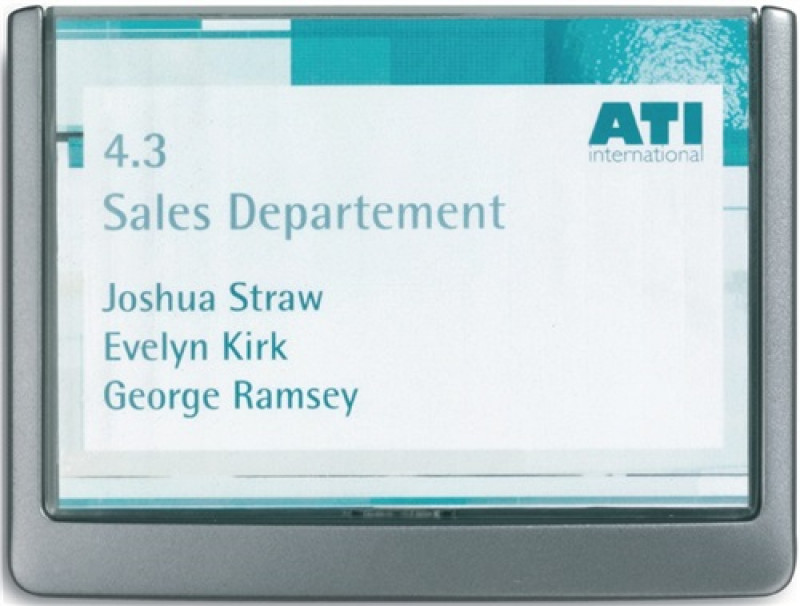 Tür-/Infoschild B149xH105,5mm Sichtfenster Plexiglas Rücken ABS graphit DURABLE Tür-/Infoschild B149xH105,5mm Sichtfenster Plexiglas Rücken ABS graphit DURABLE