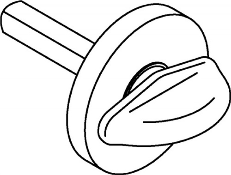 Drehhebel-Rosette Secury Alu. messingfarben BKS